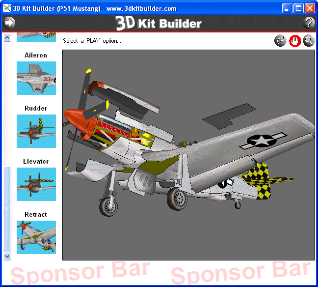 3D Kit Builder (P51 Mustang) Screenshot